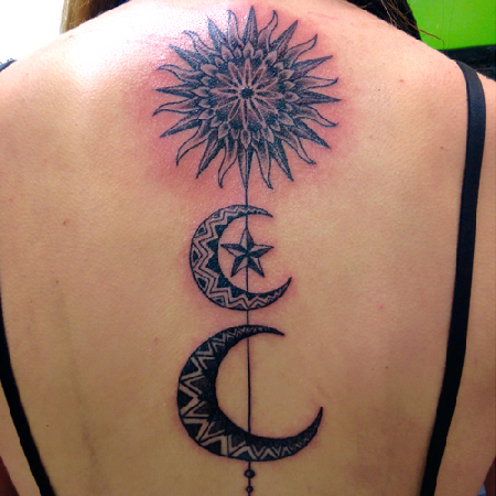 sun & moon tattoo